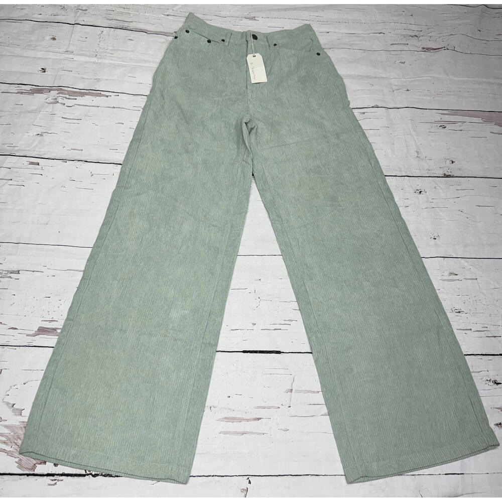 NWT By Together Brooklyn Cord Wide Leg Pants Sage Small Y2K